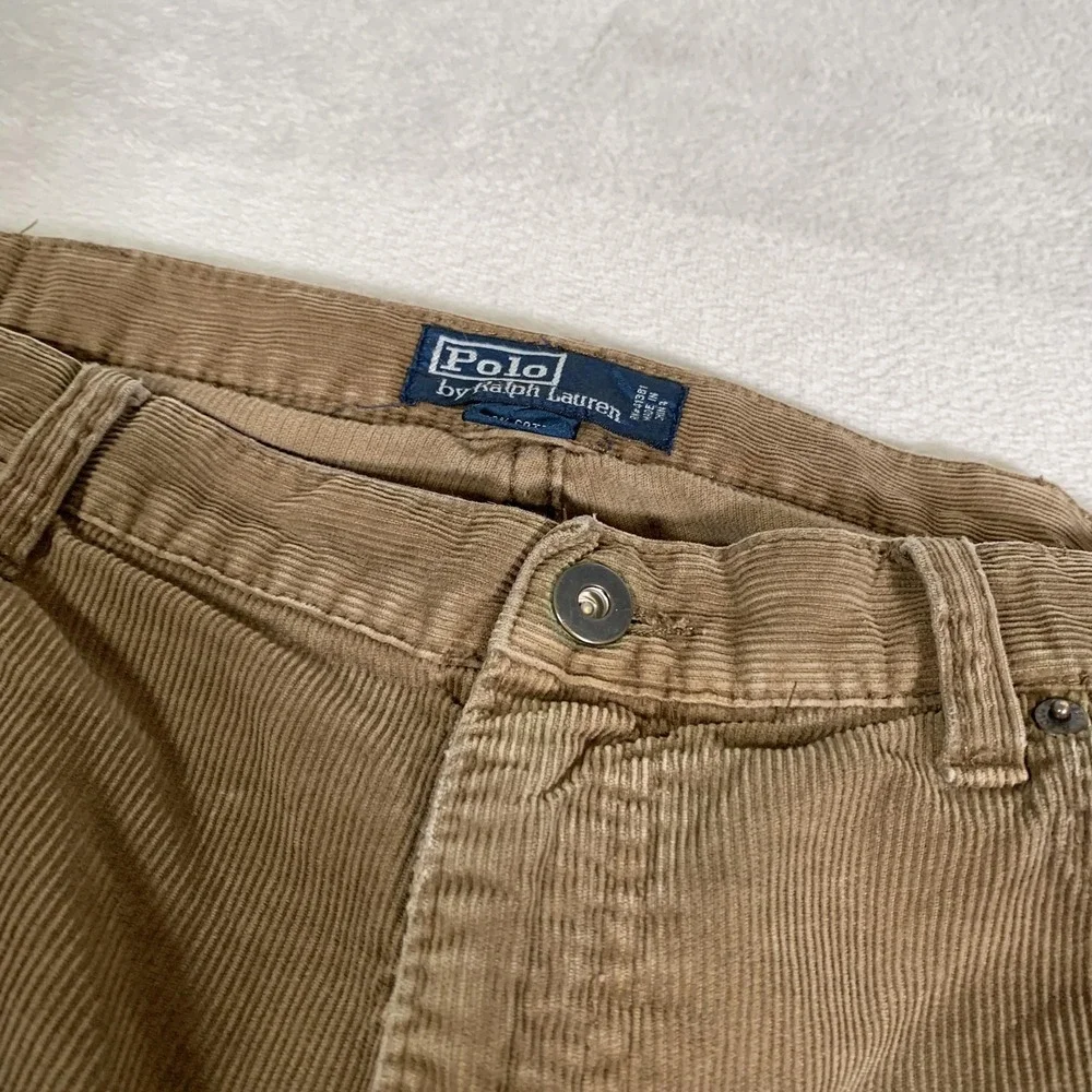 Vintage Corduroy Polo Ralph Lauren Pants Mens‎ 40x30 Brown Dungarees Cords 90s